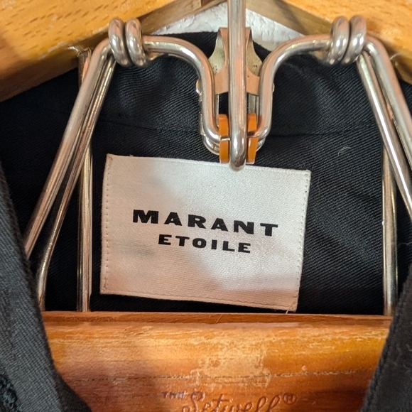 Isabel Marant Etoile Dress Womens 38 Black Bilboa Embroidered Tunic Minimal - Picture 8 of 10